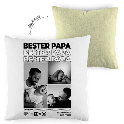 Personalisiertes Kissen mit Fotos "Papa"
