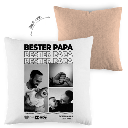 Personalisiertes Kissen mit Fotos "Papa"