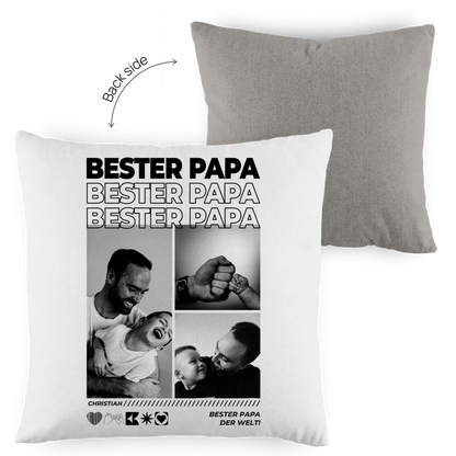 Personalisiertes Kissen mit Fotos "Papa"