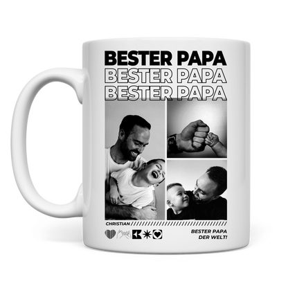 Personalisierte Tasse mit Fotos "Papa"