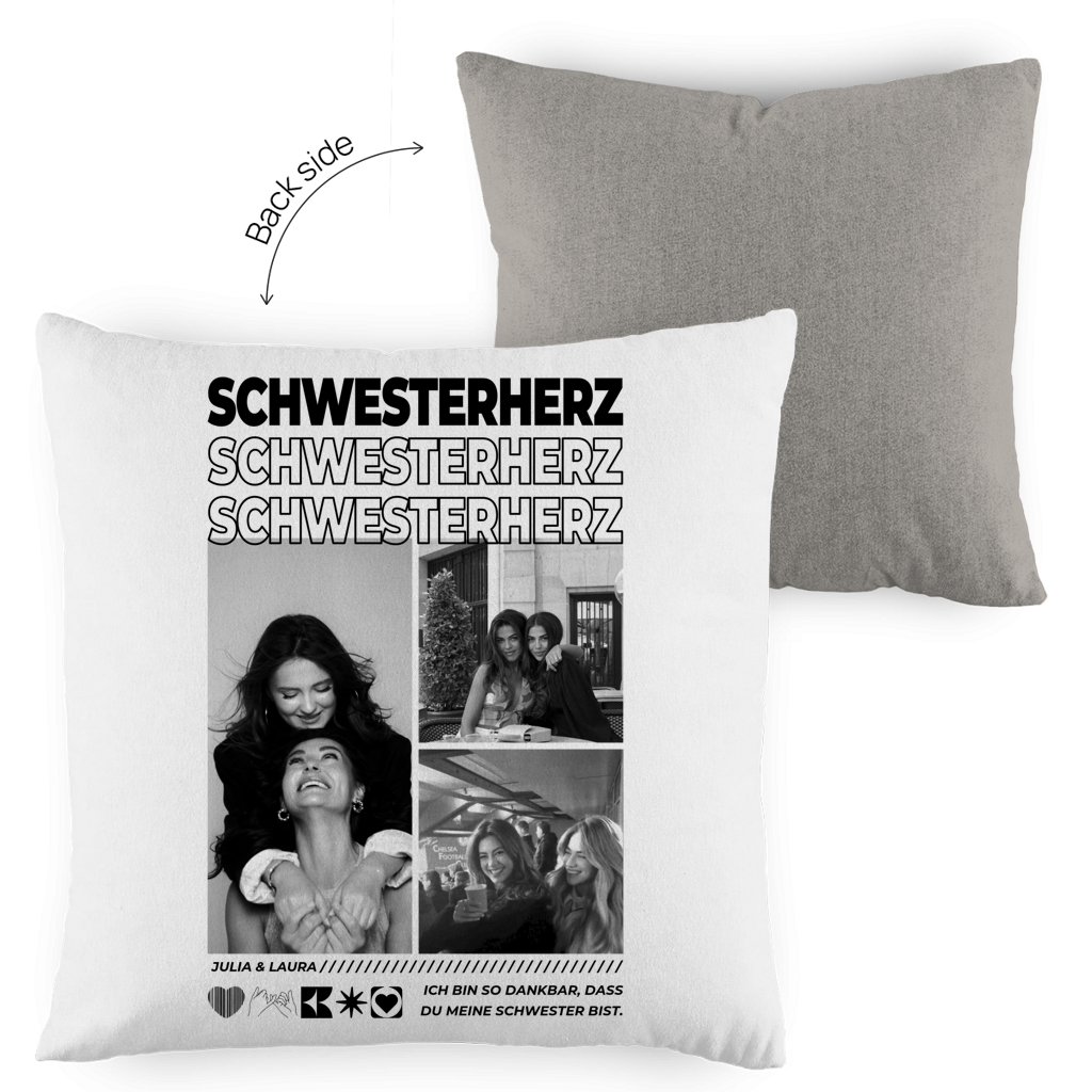 Personalisiertes Kissen "Beste Schwester"
