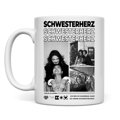 Personalisierte Tasse "Beste Schwester"