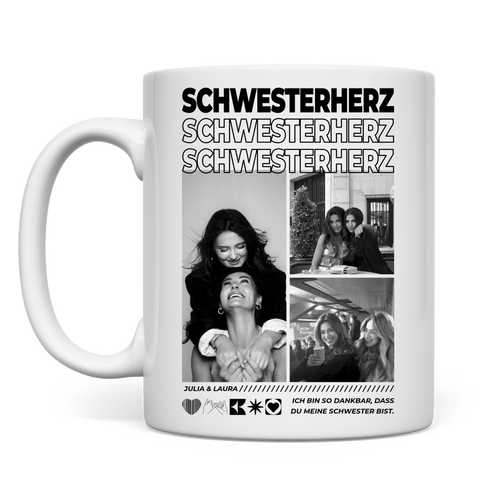 Personalisierte Tasse "Beste Schwester"