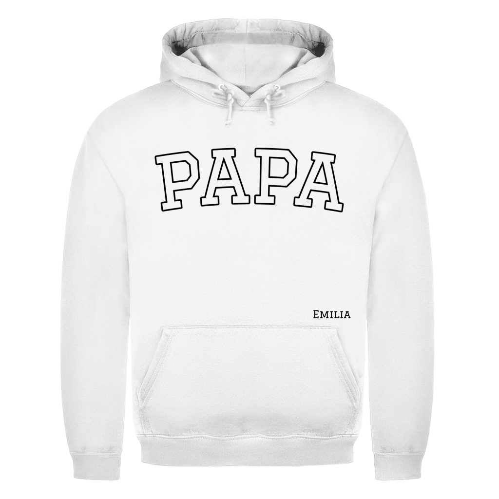 Personalisierter Hoodie "PAPA" mit Kindernamen
