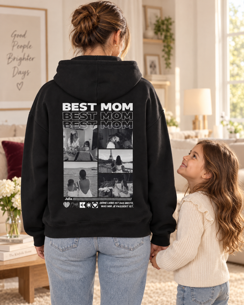Personalisierter Hoodie mit Fotos "Mama"
