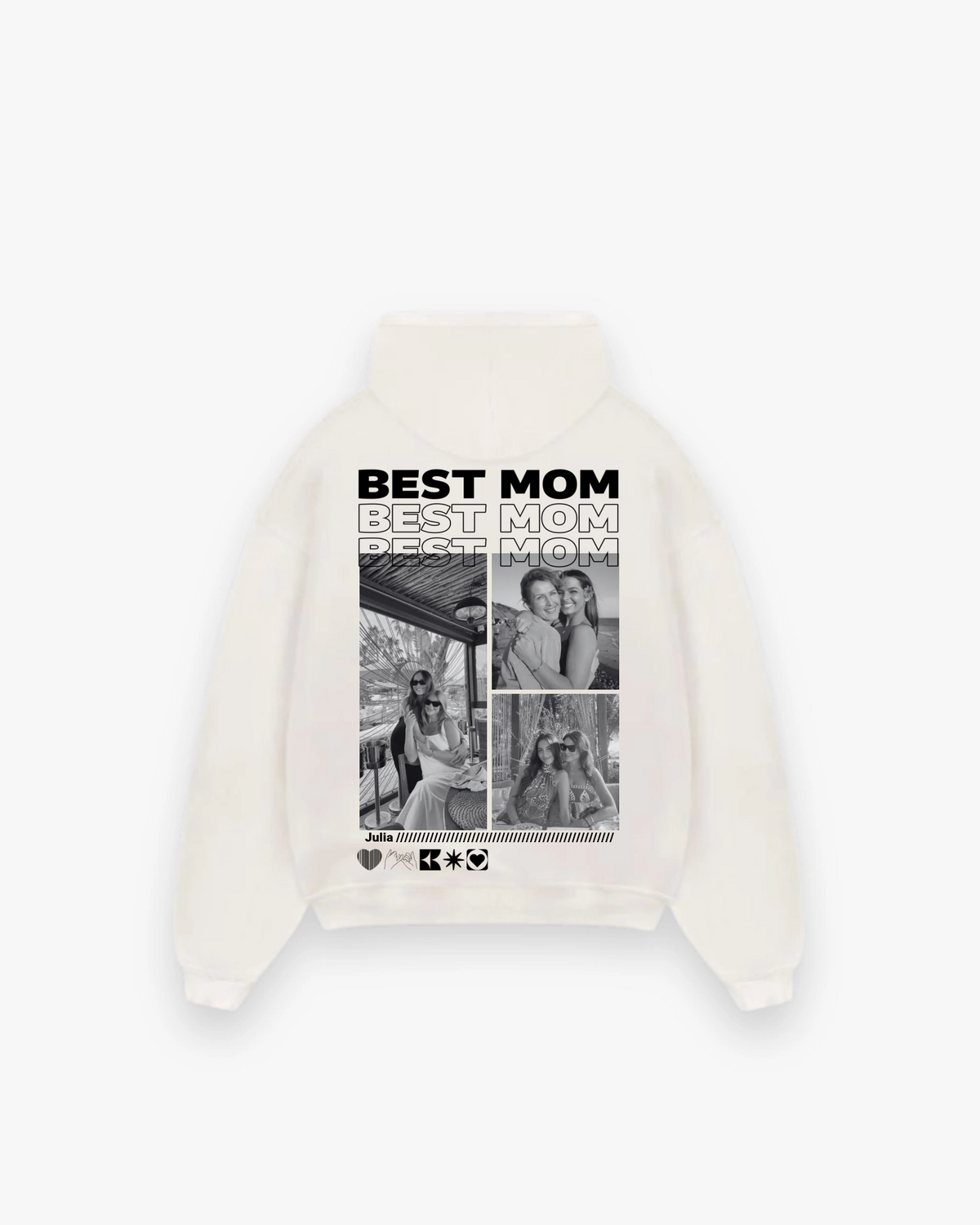 Personalisierter Hoodie mit Fotos "Mama"