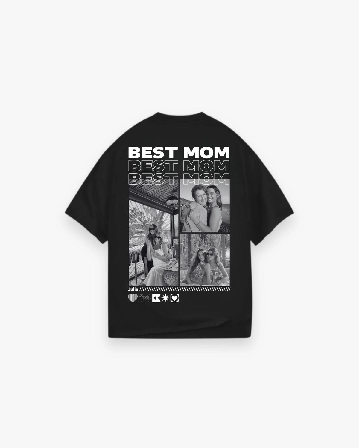 Personalisierte T-Shirt mit Fotos "Mama"