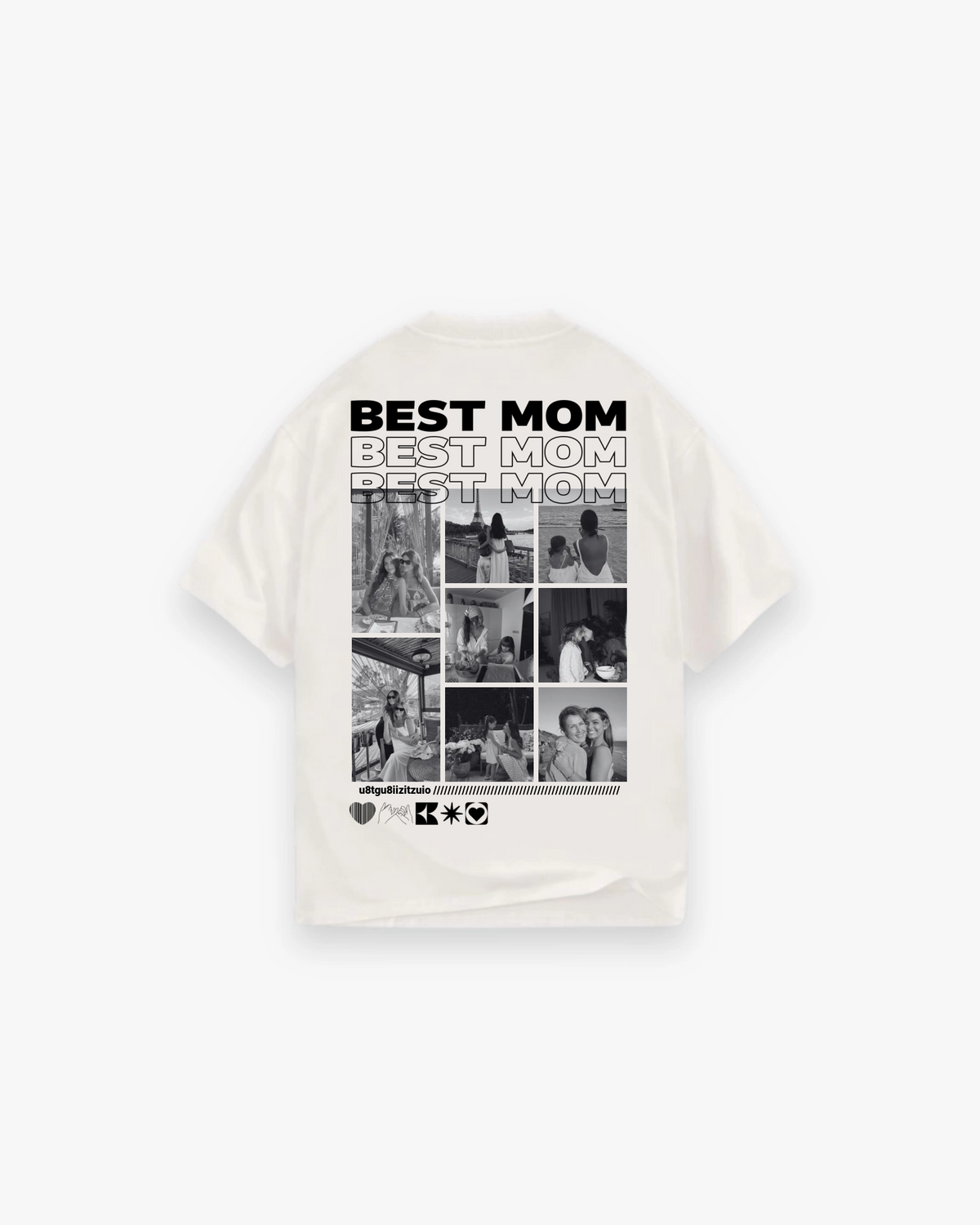 Personalisierte T-Shirt mit Fotos "Mama"