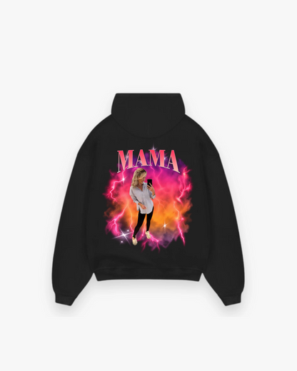 Personalisierter Hoodie Vintage Bootleg "Mama"