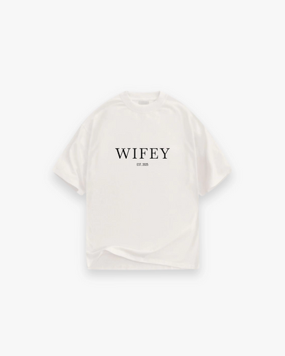 Personalisierter Partnerlook T-Shirts "Hubby & Wifey"