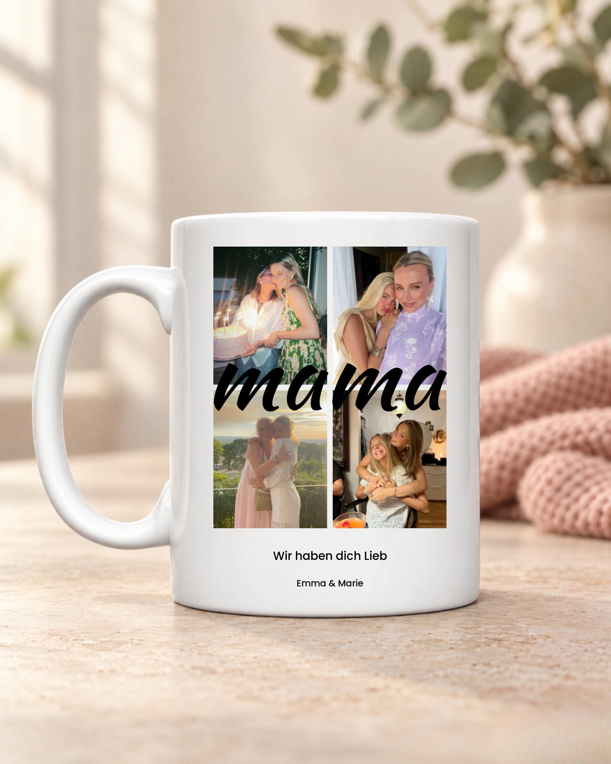 Personalisierte Tasse Collage "Mama"