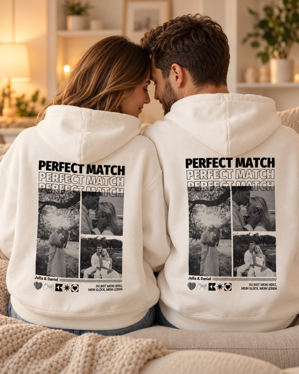 Personalisierter Hoodie "Perfect Match"