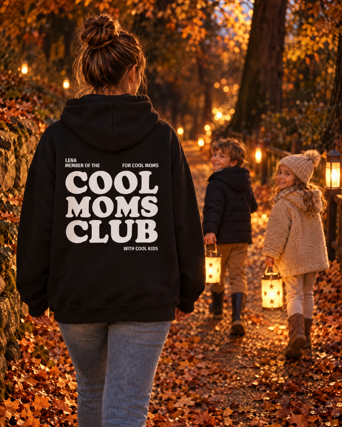 Personalisierter Hoodie "Cool Moms Club"