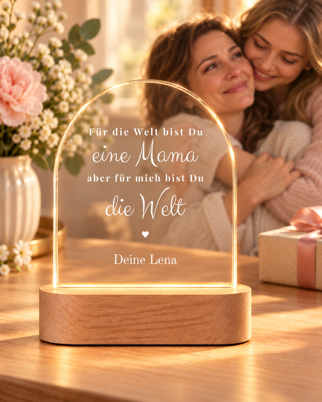 Personalisiertes Nachtlicht Mama "Welt"