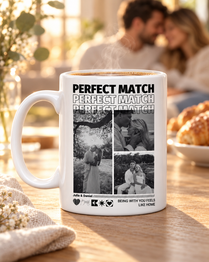 Personalisiertes Tasse "Perfect Match"