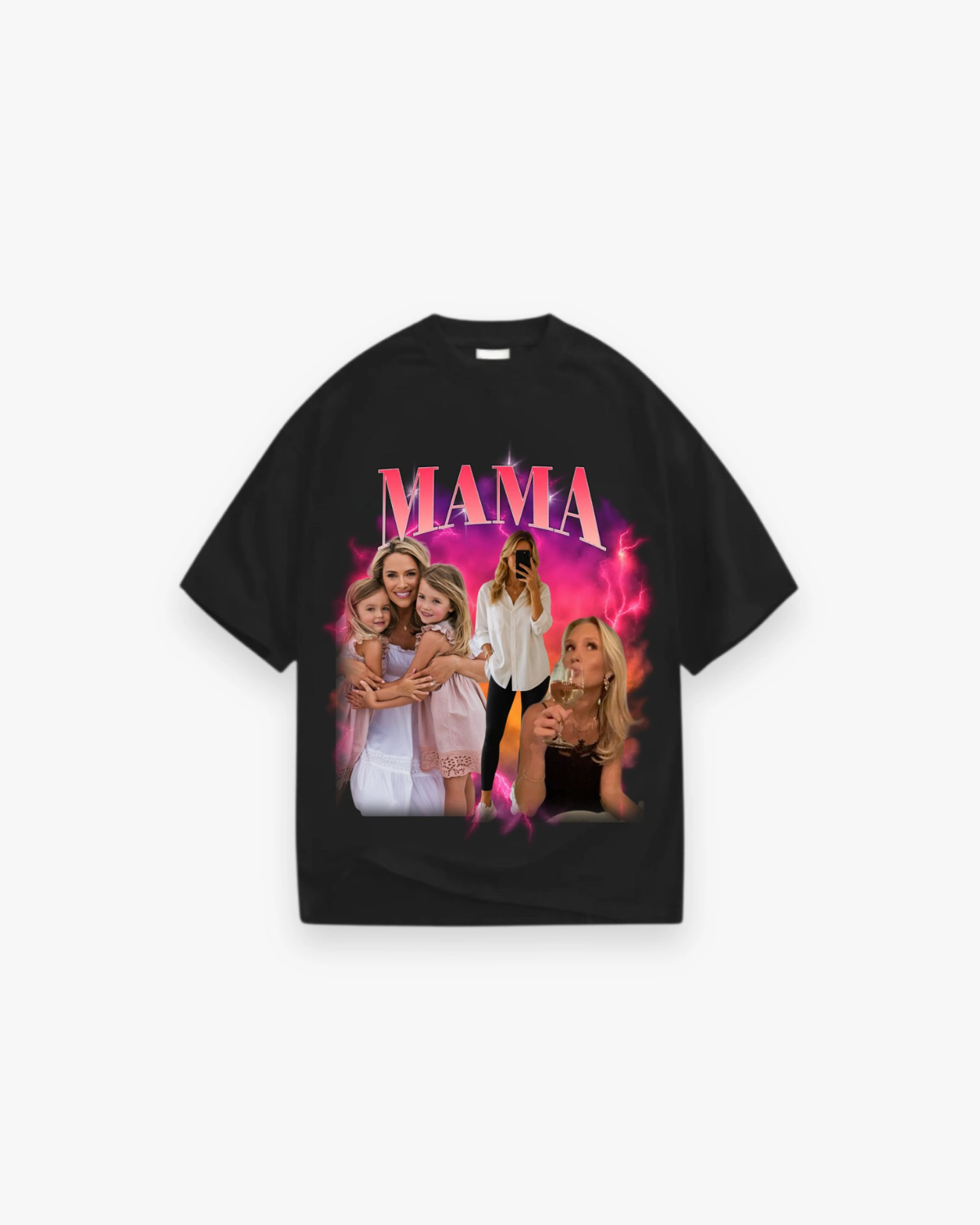 Personalisiertes T-Shirt Vintage Bootleg "Mama"