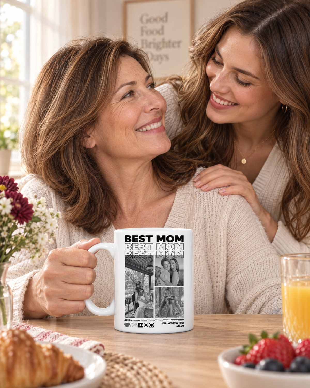 Personalisierte Tasse mit Fotos "Mama"