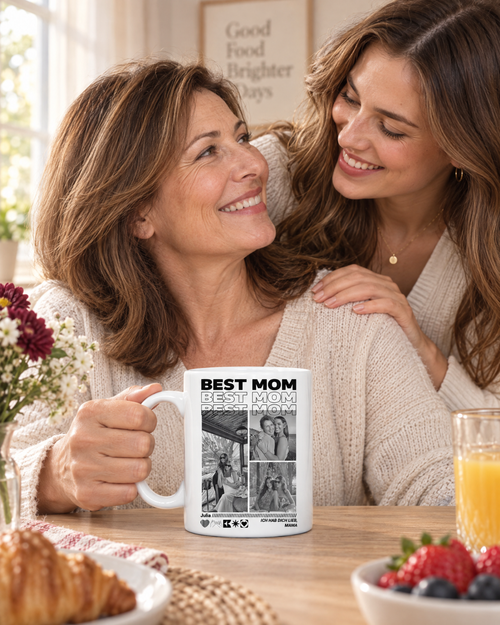 Personalisierte Tasse mit Fotos "Mama"