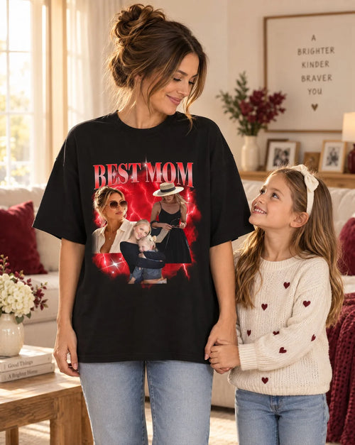 Personalisiertes T-Shirt Vintage Bootleg "Mama"